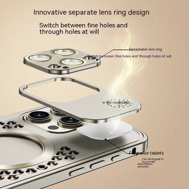 Phone Case Aromatherapy Shell Metal Mesh Lens Magnetic